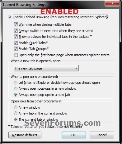 Internet Explorer 11 Open In New Window